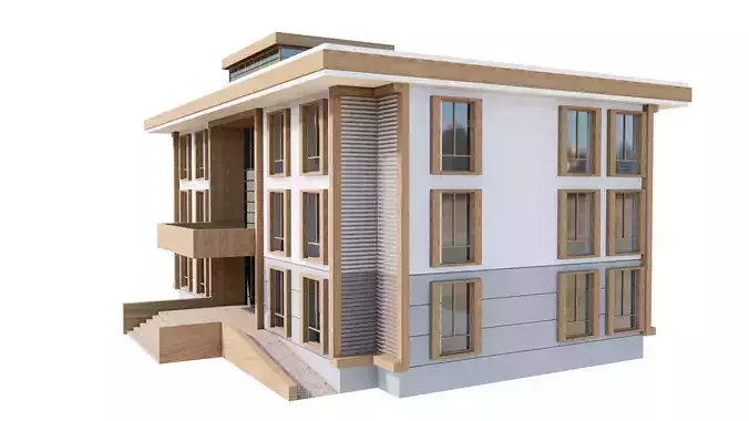 HOUSE 44 Low-poly 3D model