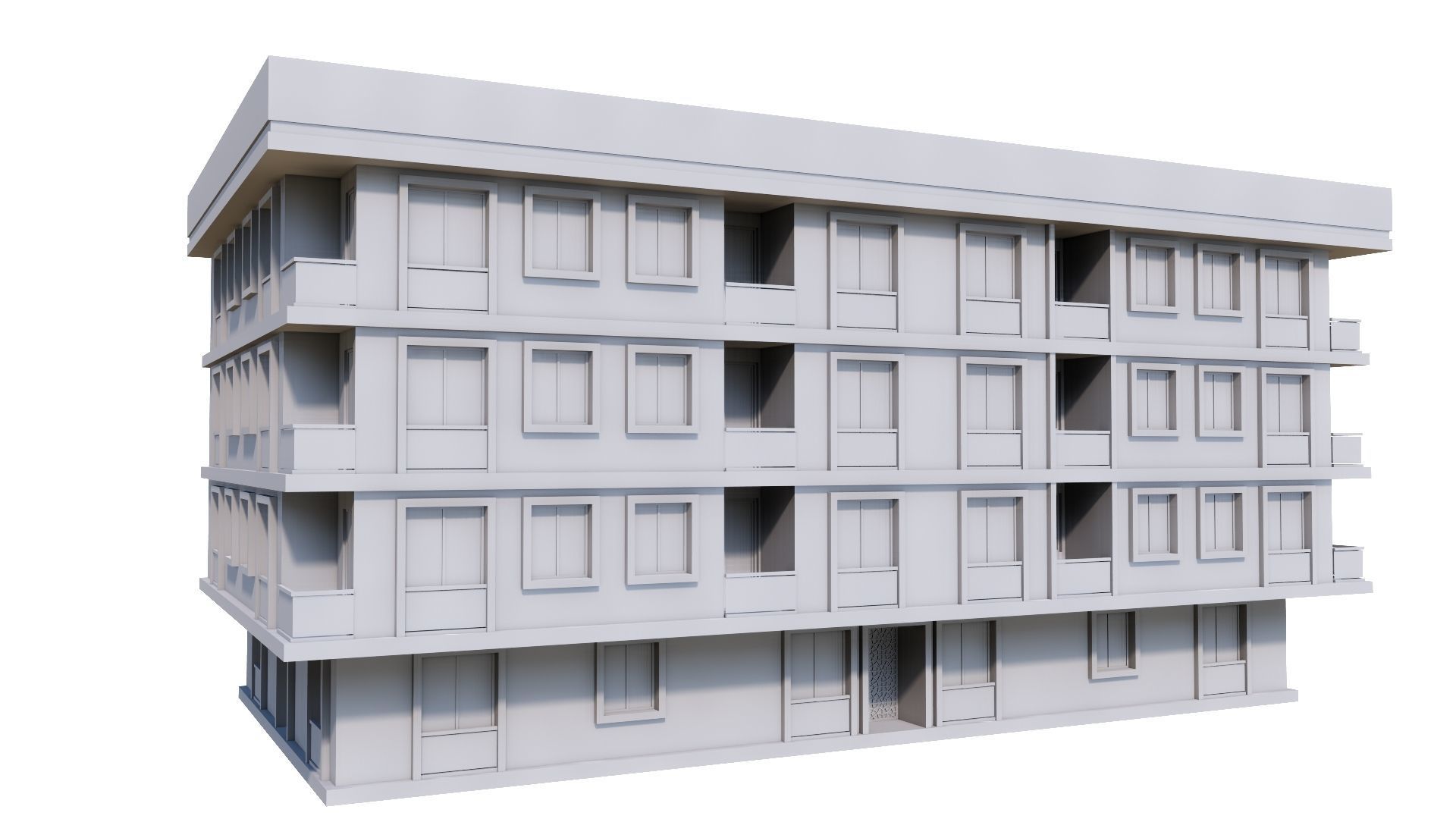 HOUSE 45 Low-poly 3D model_50