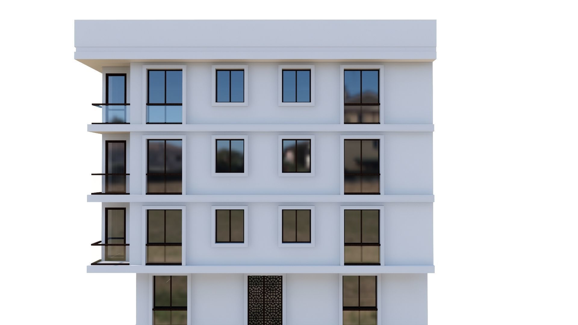 HOUSE 45 Low-poly 3D model_10