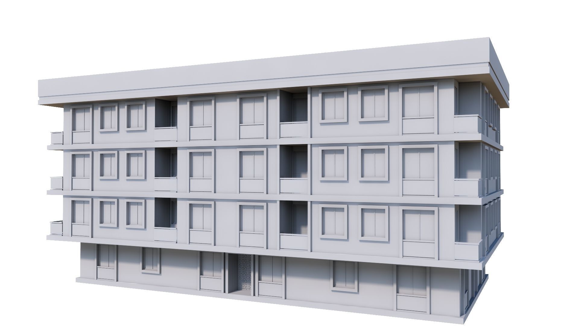 HOUSE 45 Low-poly 3D model_60