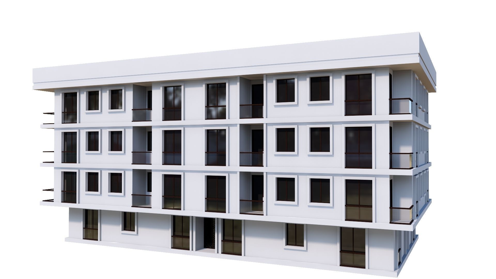 HOUSE 45 Low-poly 3D model_40