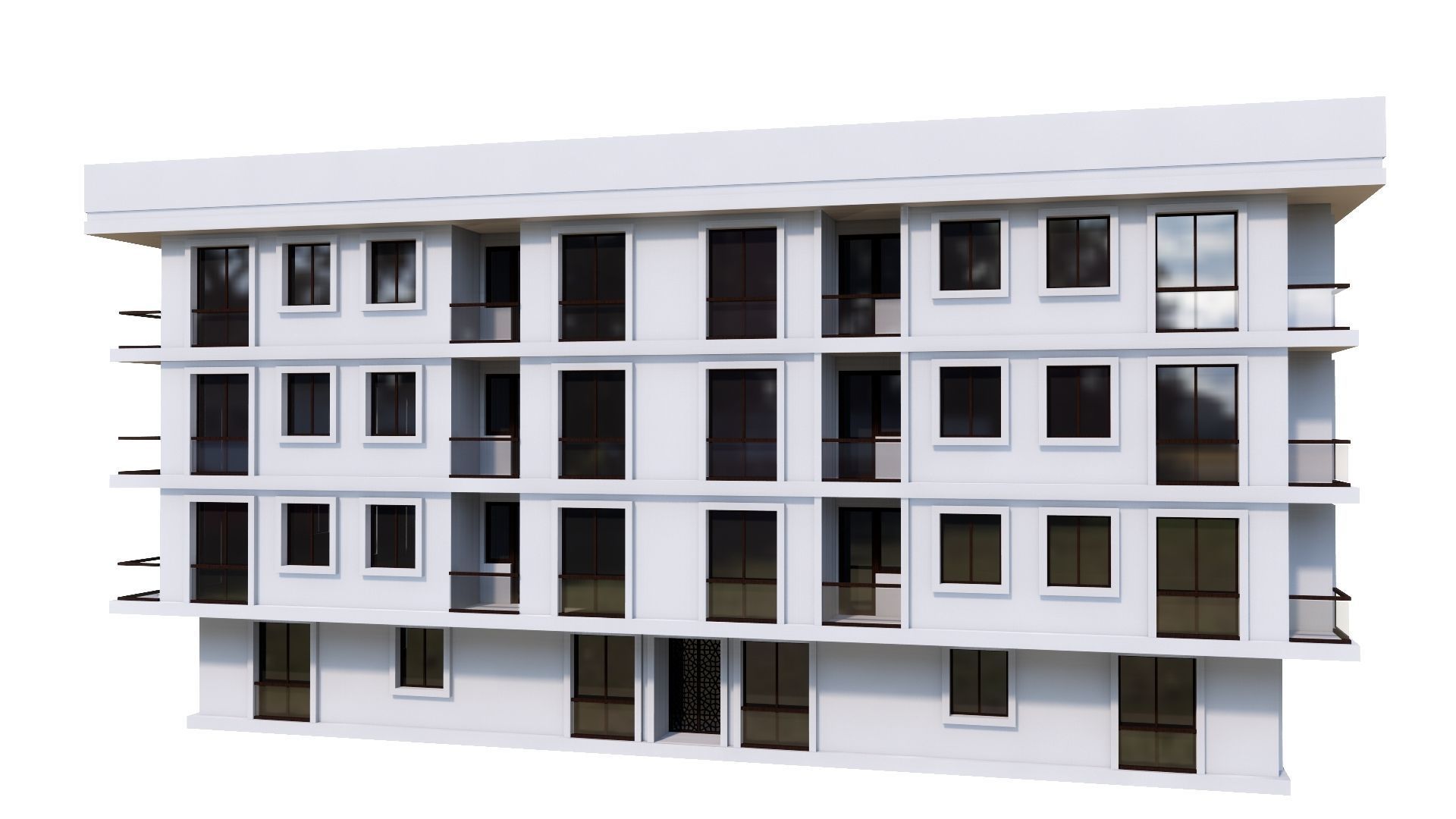 HOUSE 45 Low-poly 3D model_37