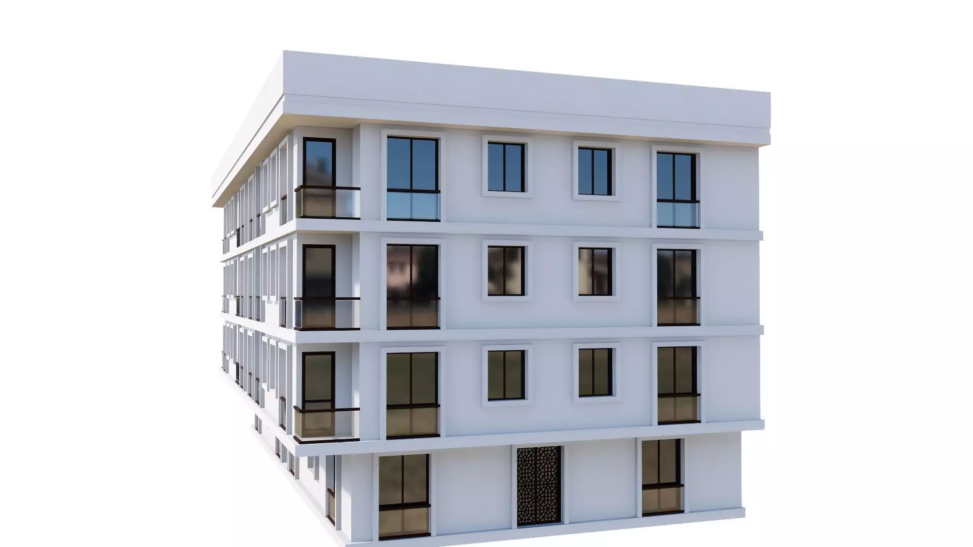 HOUSE 45 Low-poly 3D model_0