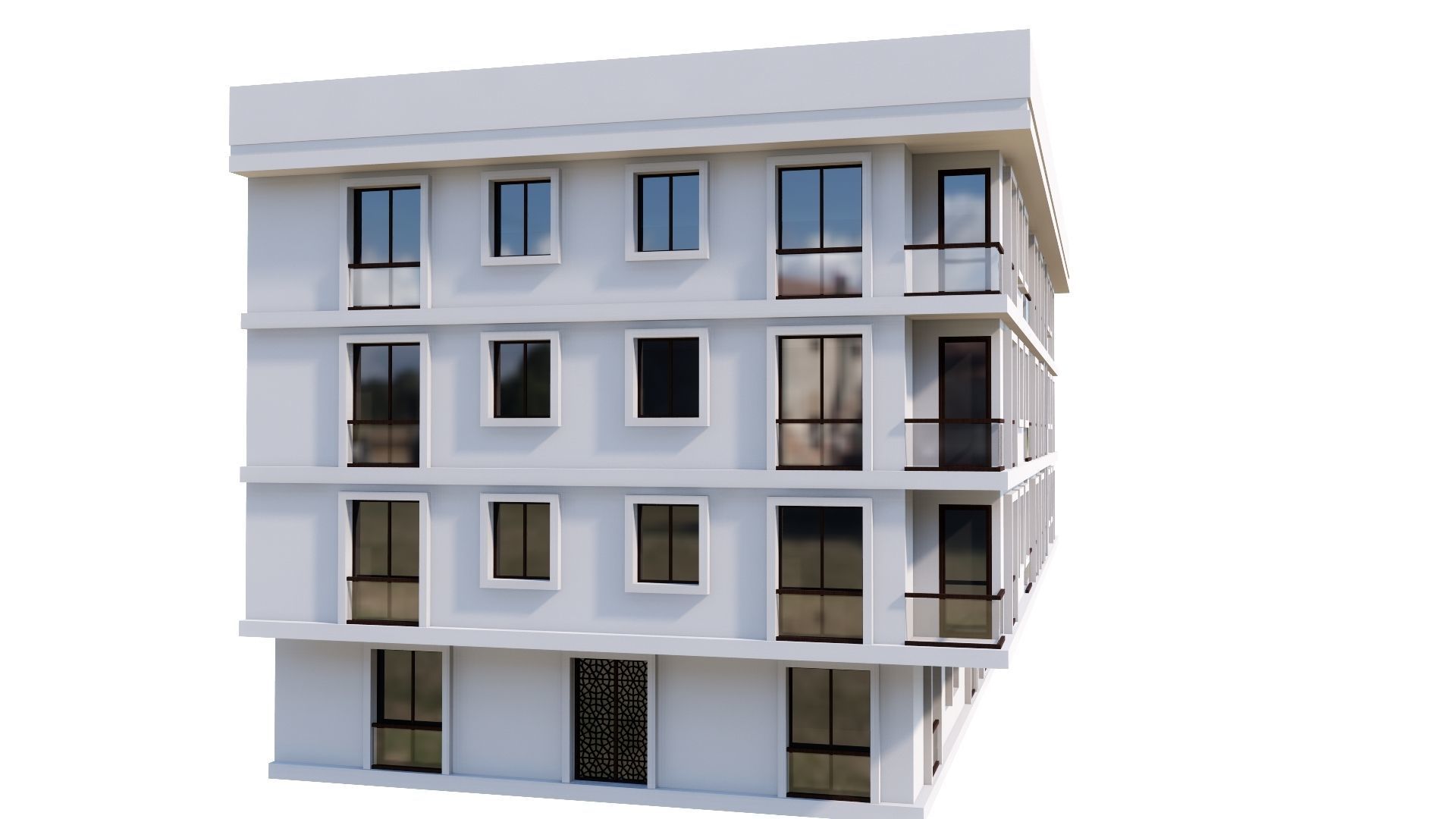 HOUSE 45 Low-poly 3D model_18