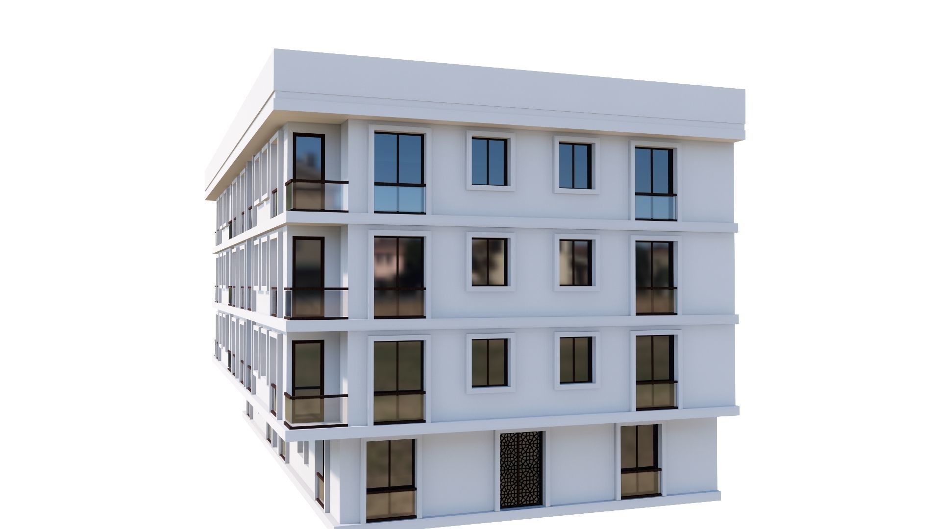 HOUSE 45 Low-poly 3D model_8