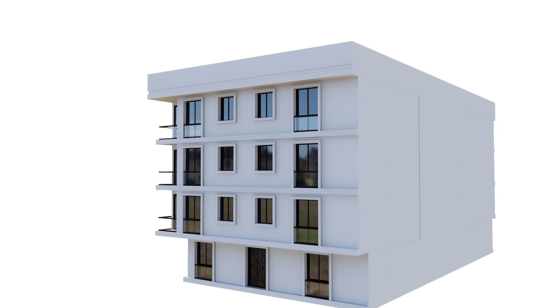 HOUSE 45 Low-poly 3D model_16