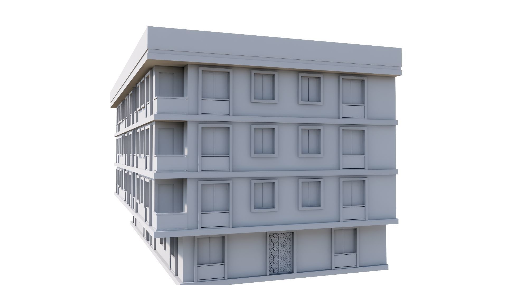 HOUSE 45 Low-poly 3D model_48