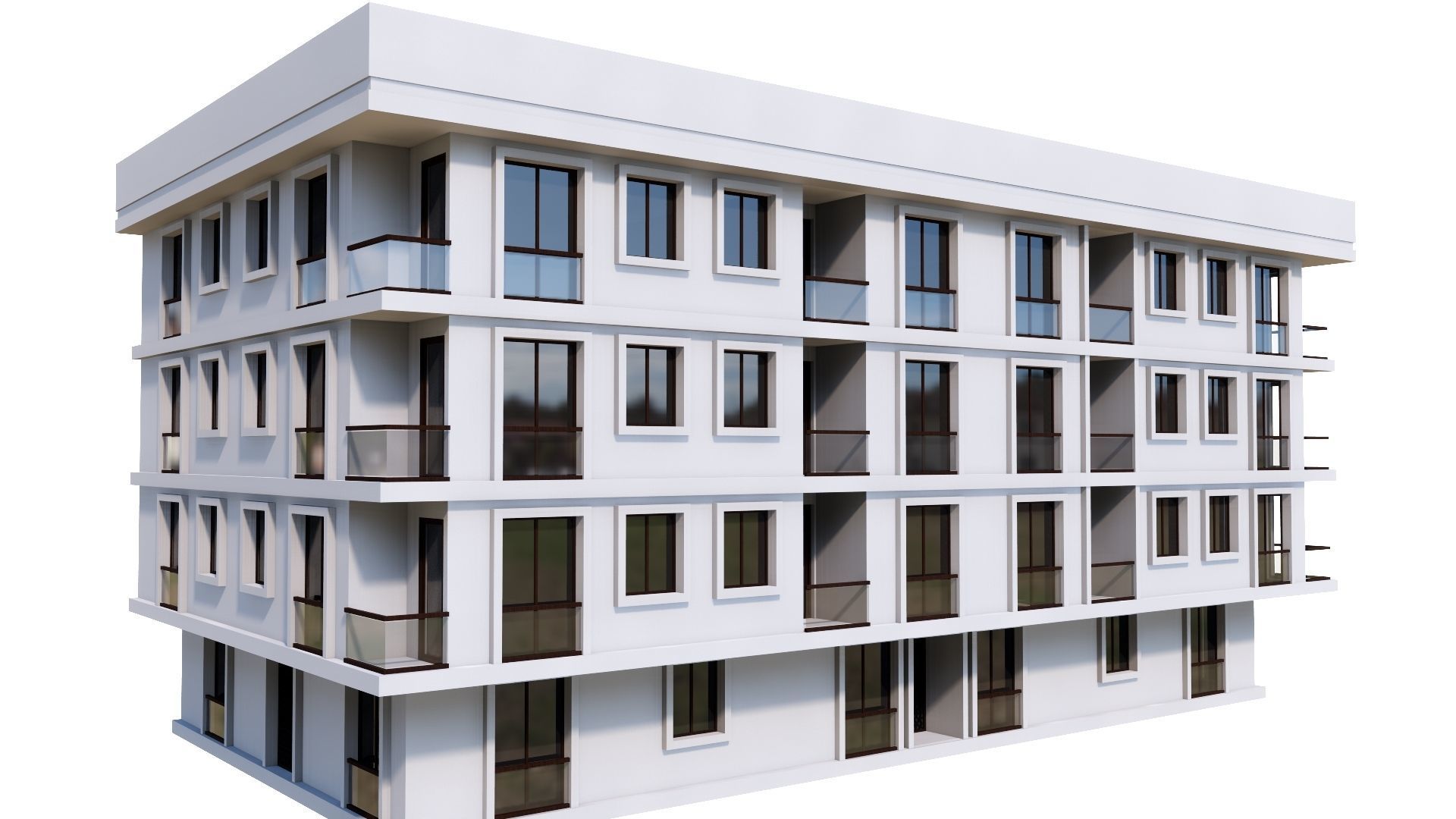 HOUSE 45 Low-poly 3D model_6