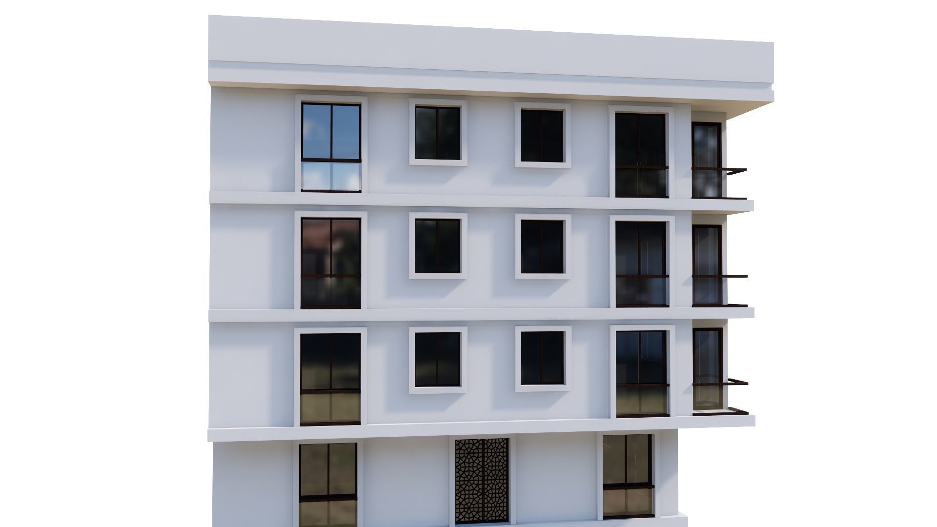 HOUSE 45 Low-poly 3D model_22