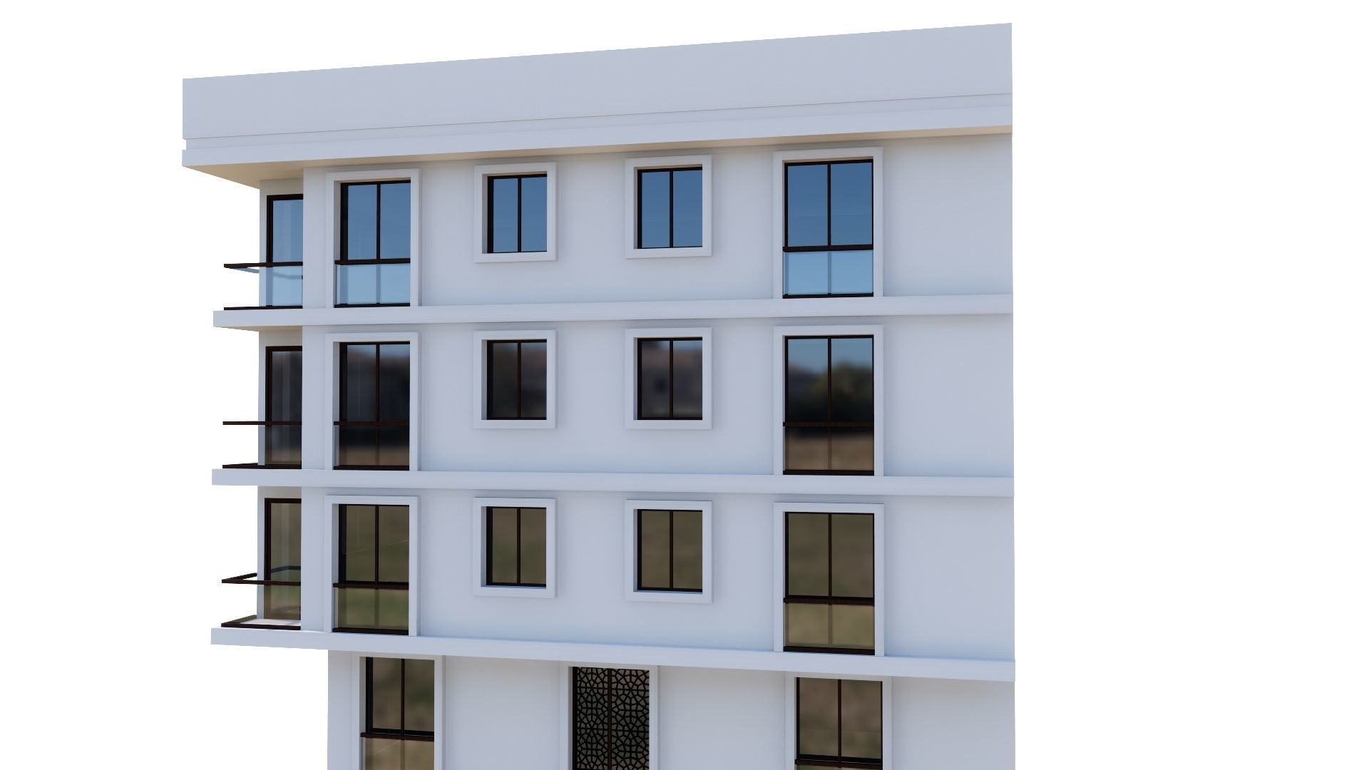 HOUSE 45 Low-poly 3D model_12