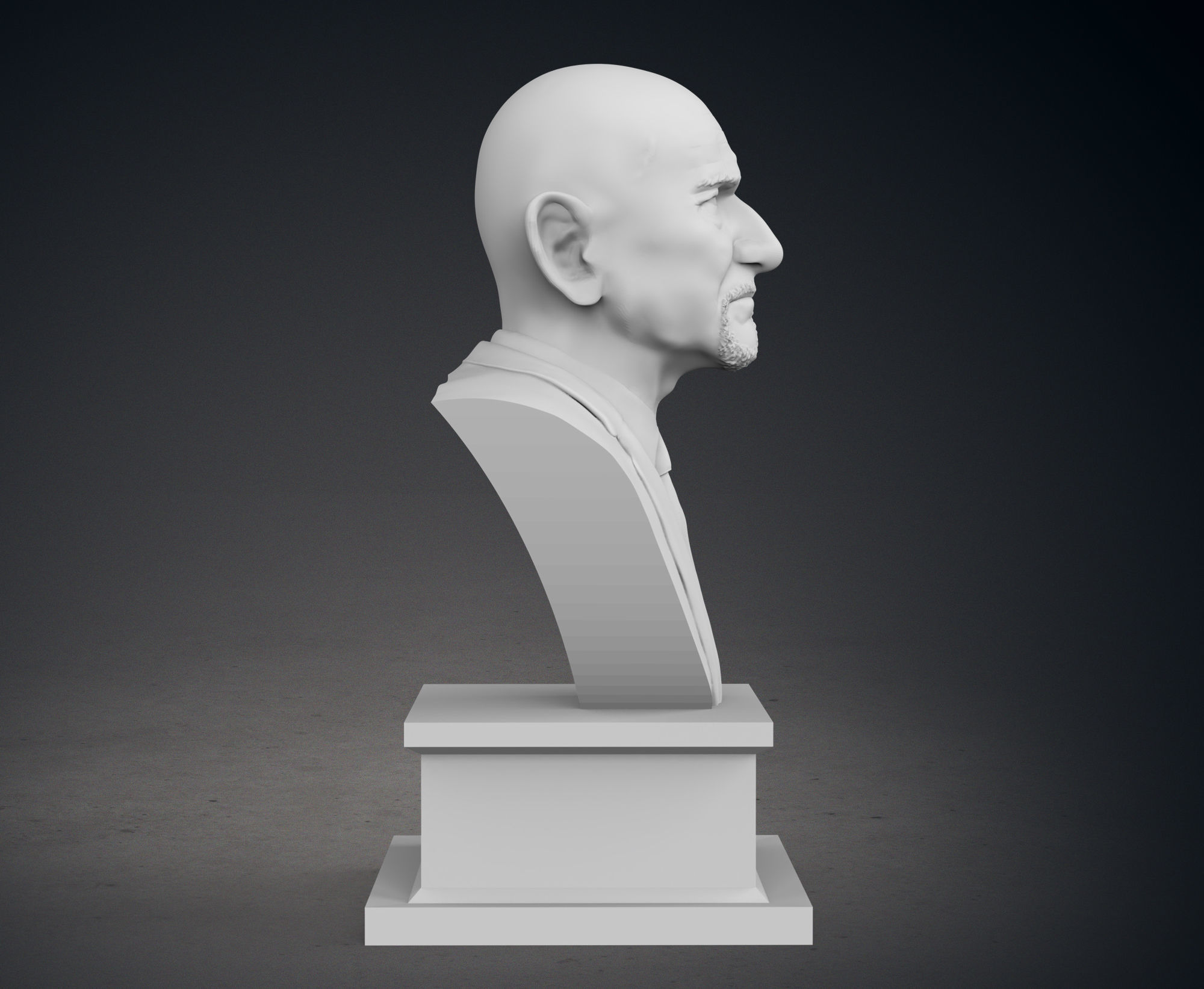 Sir Ben Kingsley Bust 3D print model_7