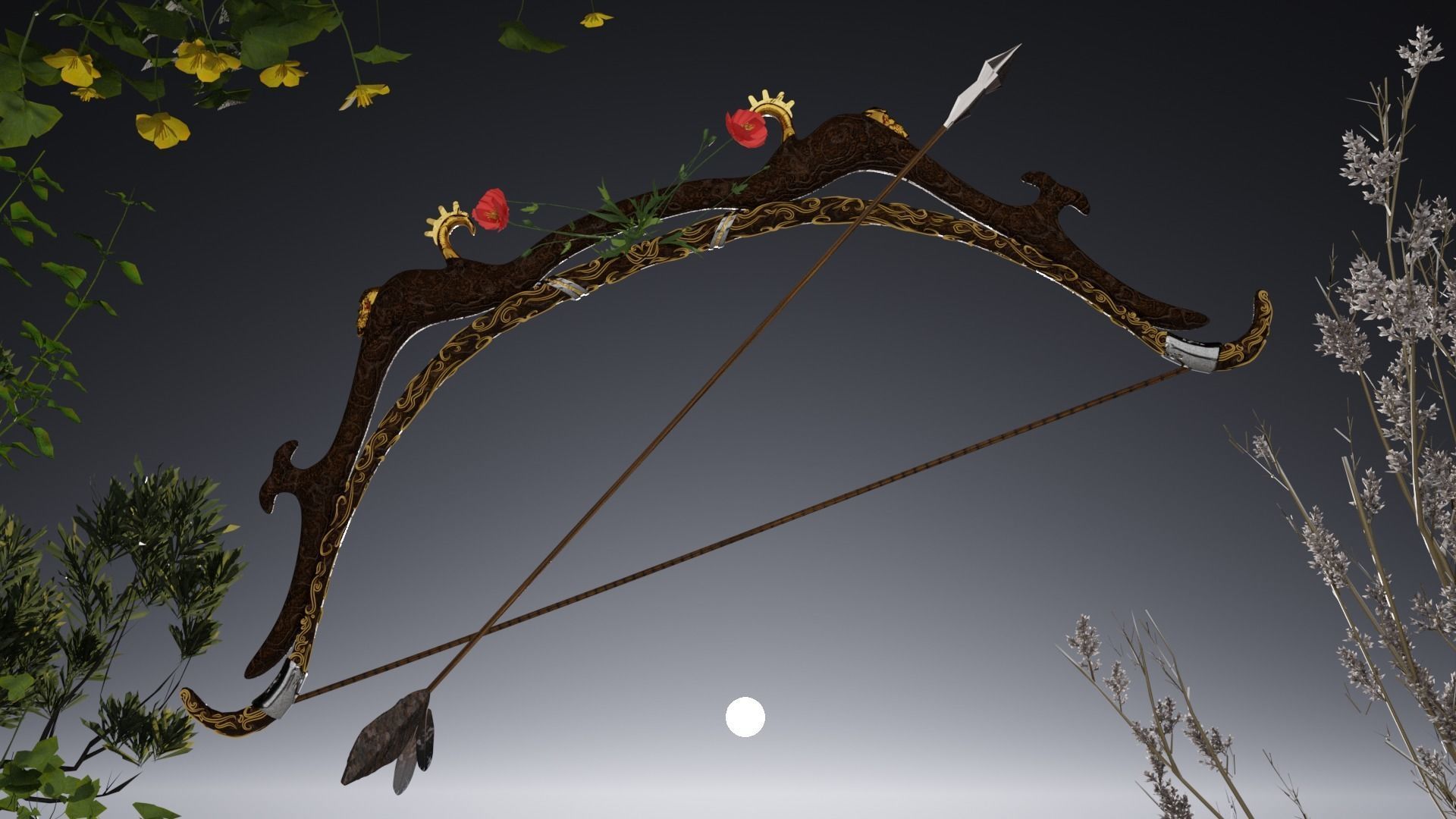 3D Longbow high detailed Model 3D model_1