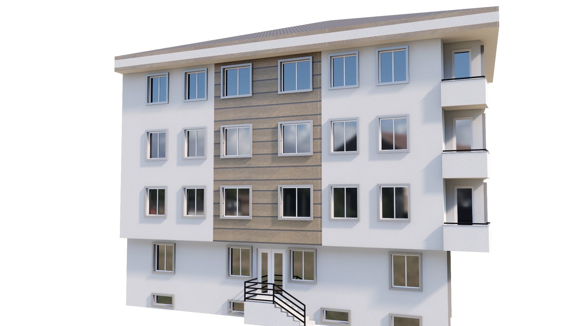 HOUSE 50 Low-poly 3D model_4