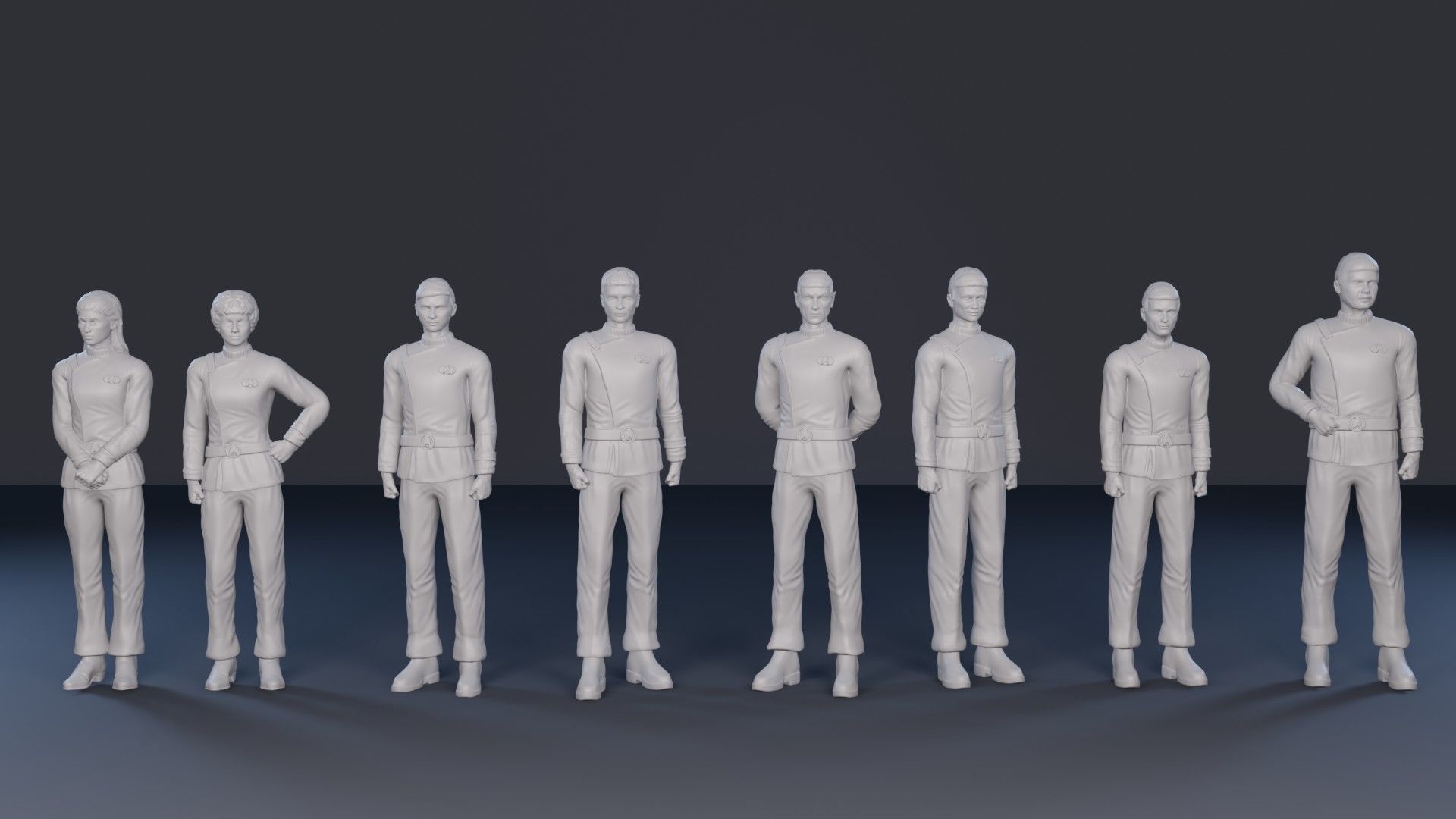 Incredible set of figurines based on the movie Stark Trek 3D print model_1