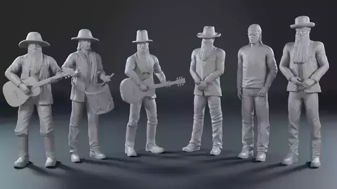 ZZ Top guys 3D print model