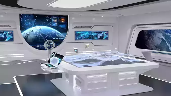 Technology space Exhibition Hall 3D model