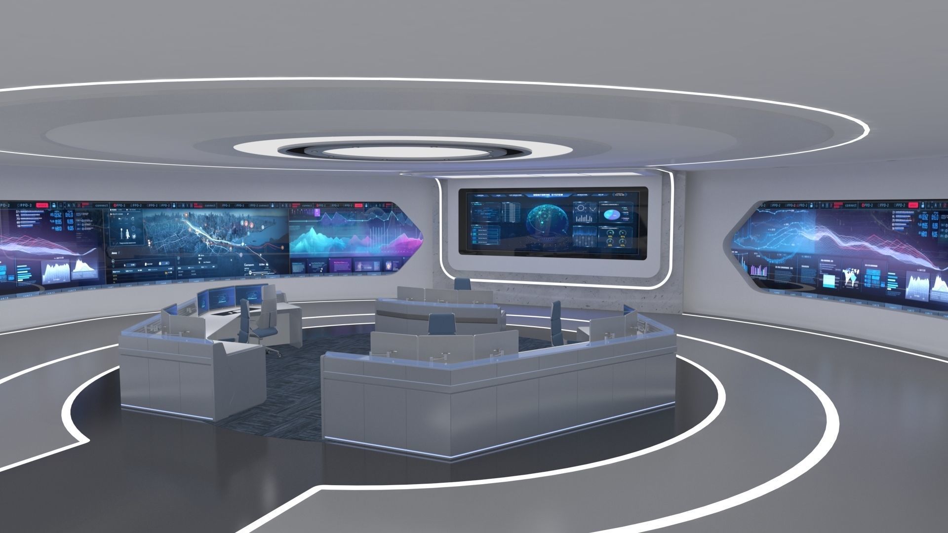 Technology space Exhibition Hall 3D model_9