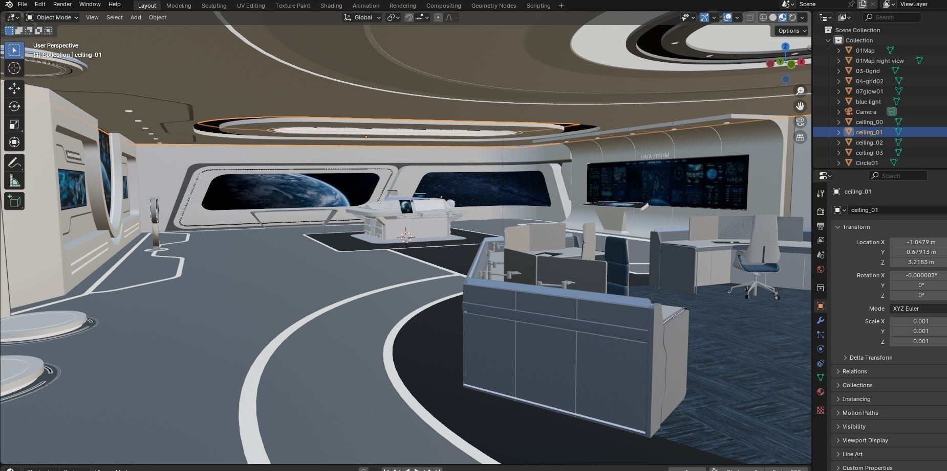 Technology space Exhibition Hall 3D model_23