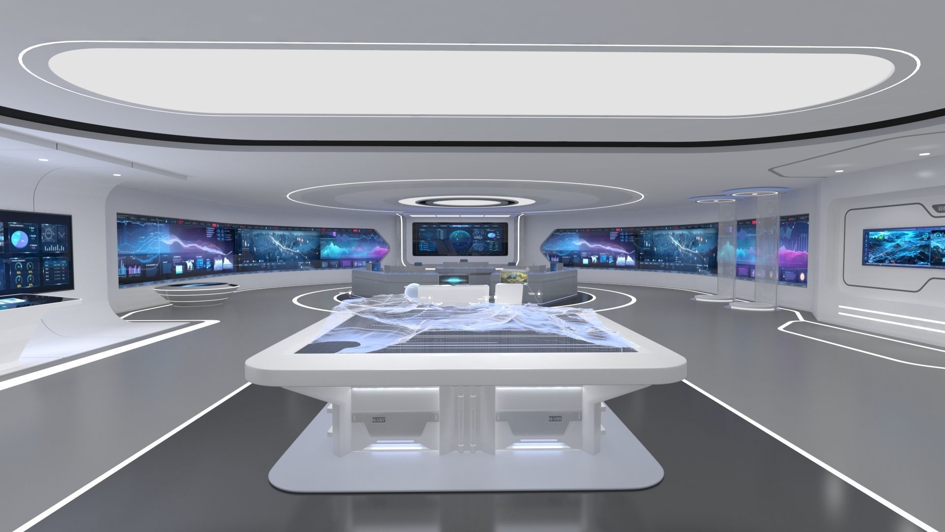 Technology space Exhibition Hall 3D model_3