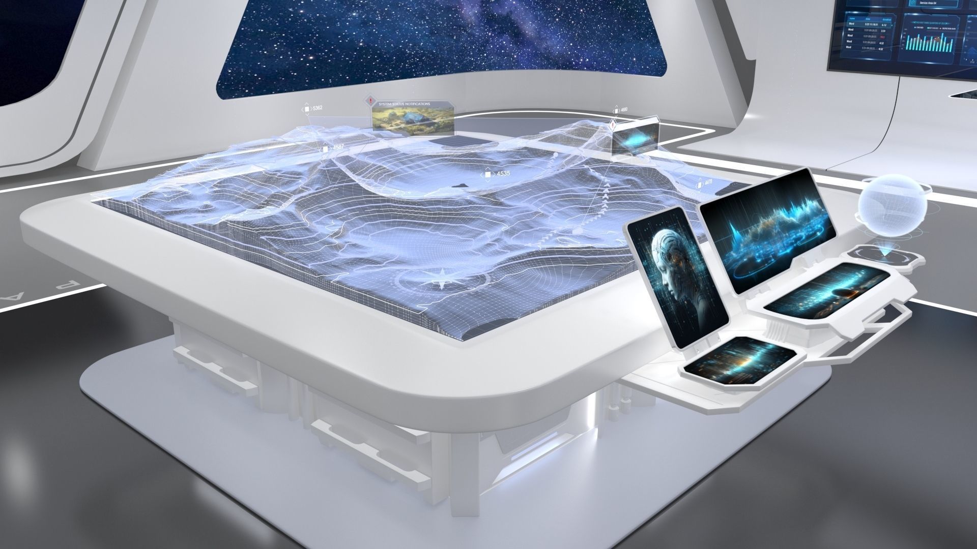 Technology space Exhibition Hall 3D model_5