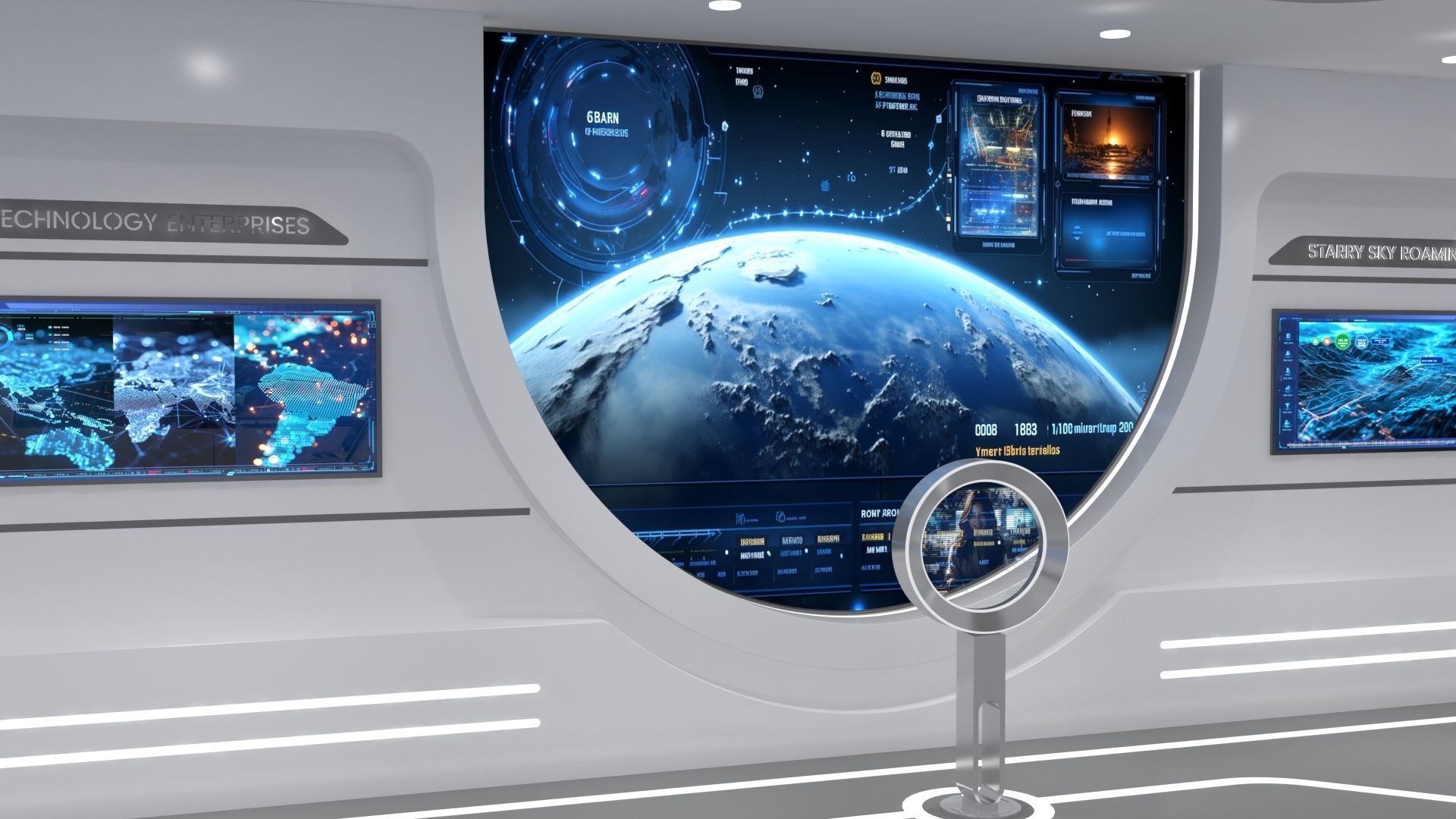 Technology space Exhibition Hall 3D model_4