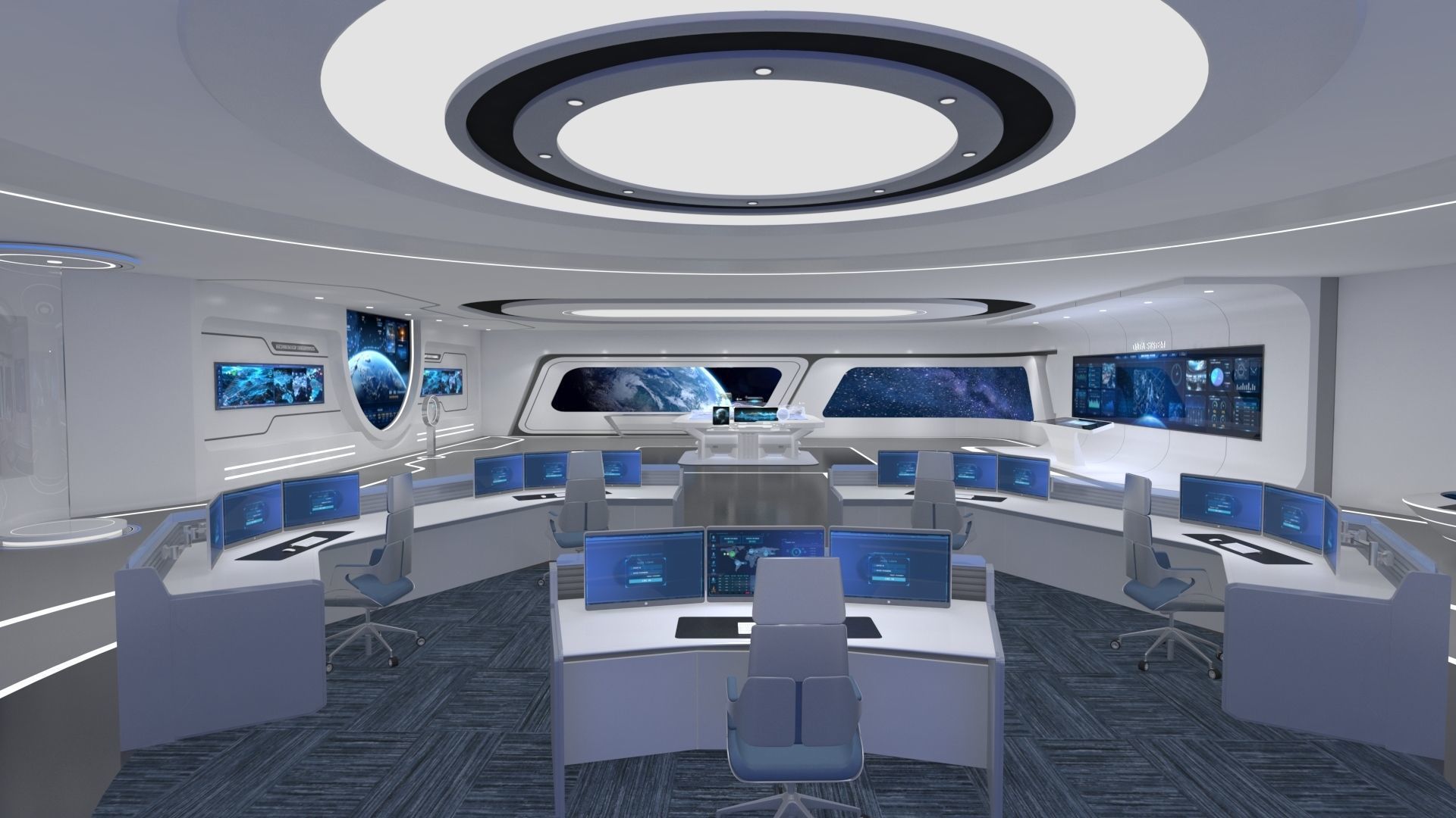 Technology space Exhibition Hall 3D model_11