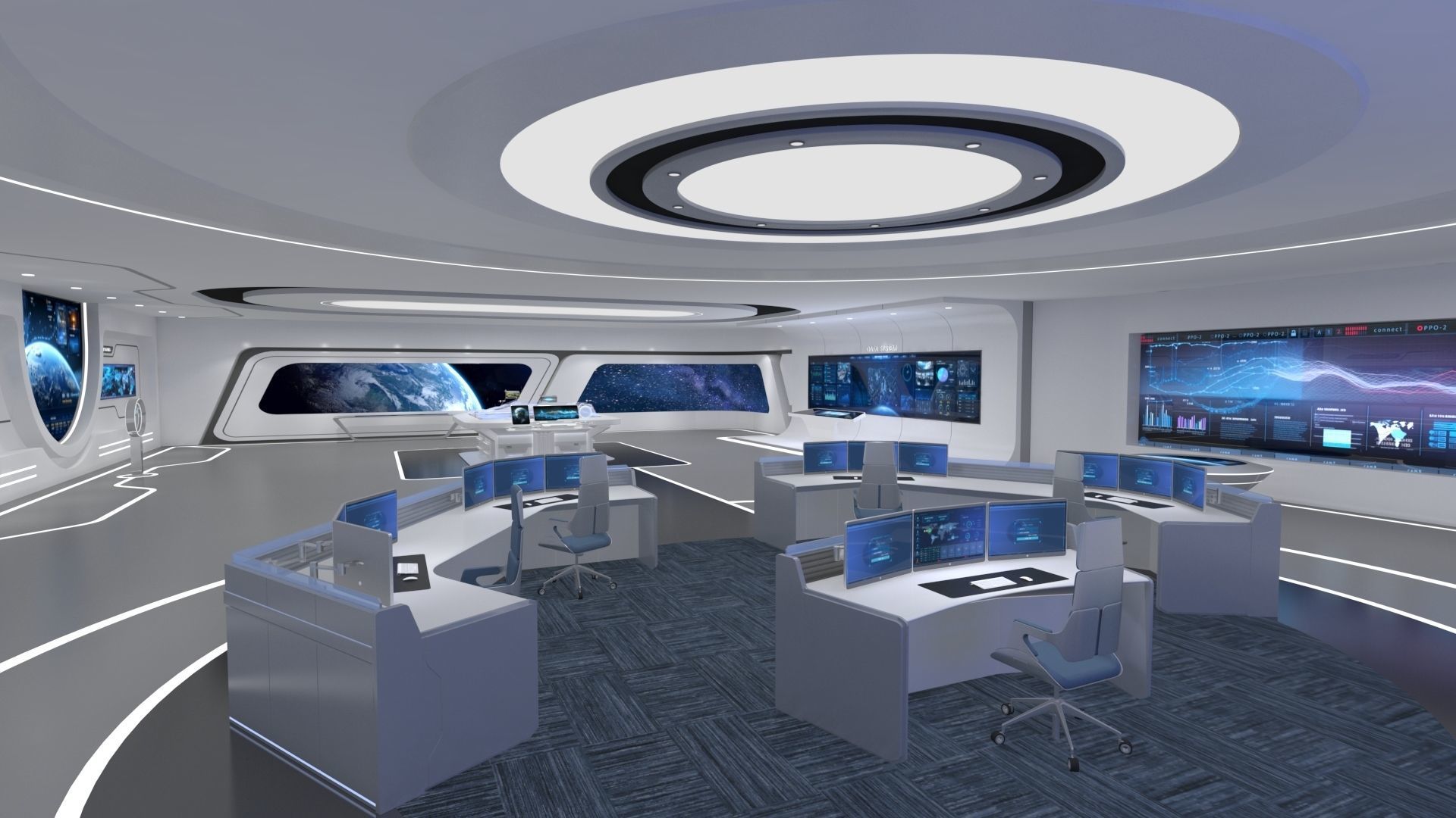 Technology space Exhibition Hall 3D model_10