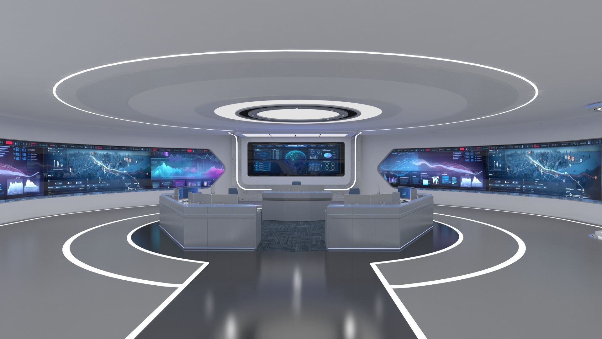 Technology space Exhibition Hall 3D model_8
