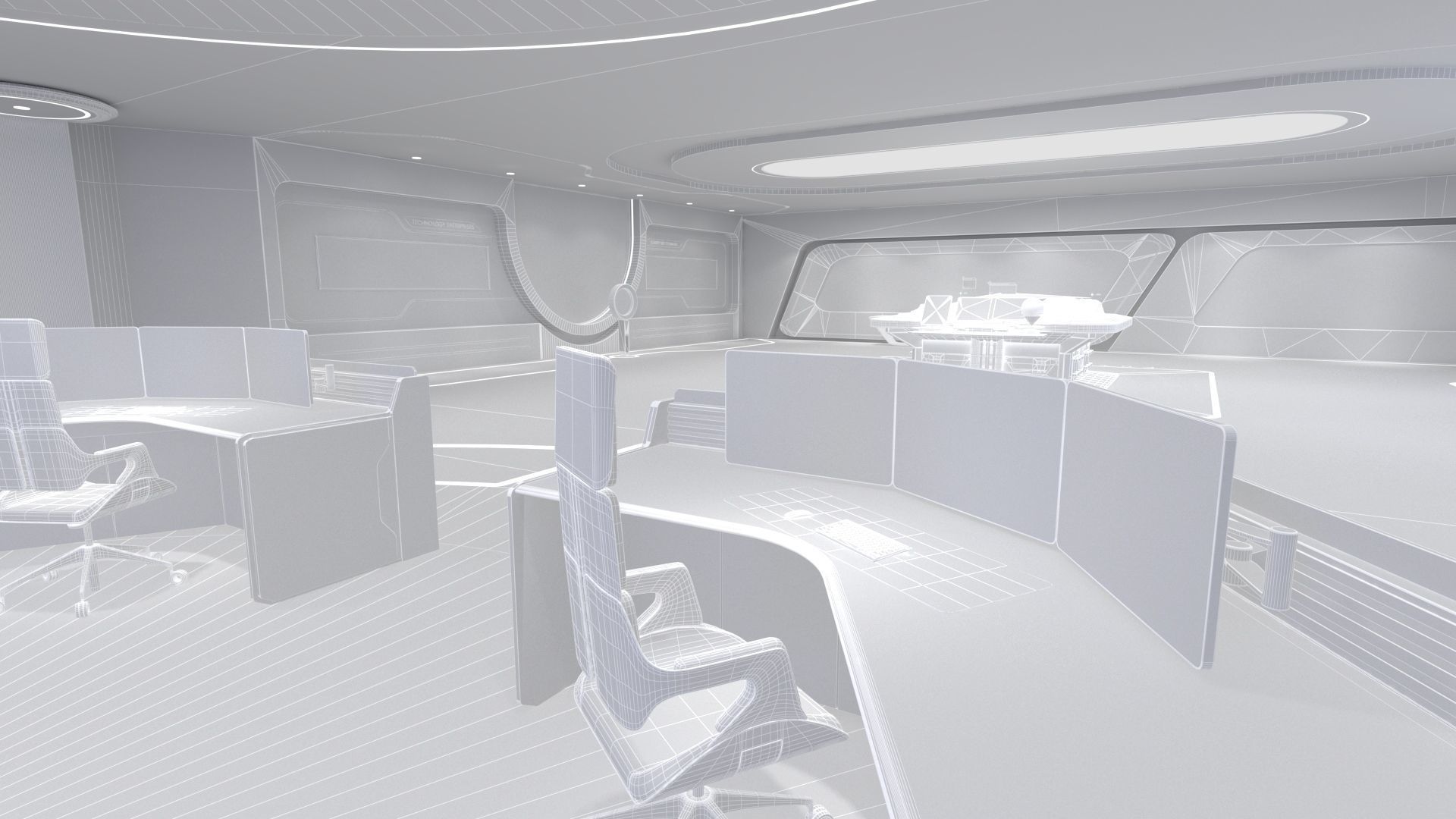 Technology space Exhibition Hall 3D model_21