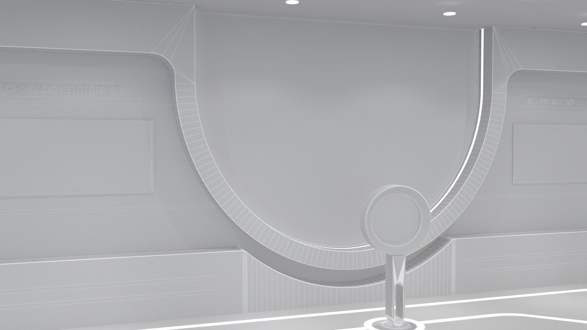 Technology space Exhibition Hall 3D model_15