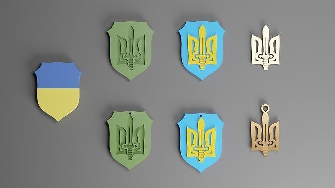 Ukrainian emblem - trident for 3d printing 3D print model