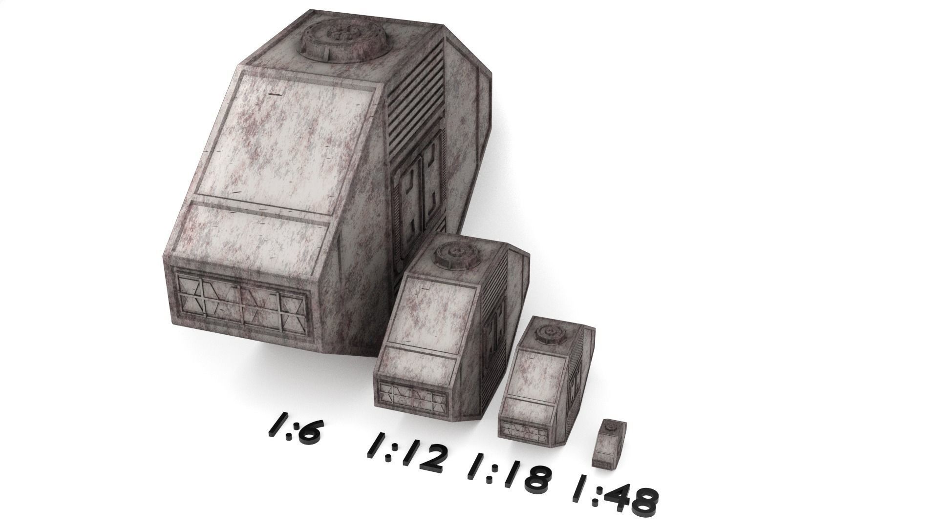 Hangar Container 1-6 scale Hottoys  3D print model_11