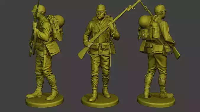 Japanese soldier ww2 Walk5 J1 3D print model