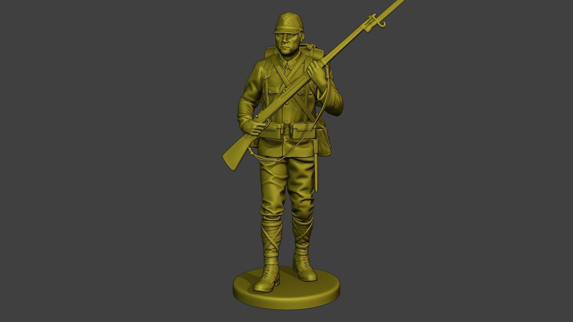 Japanese soldier ww2 Walk5 J1 3D print model_1