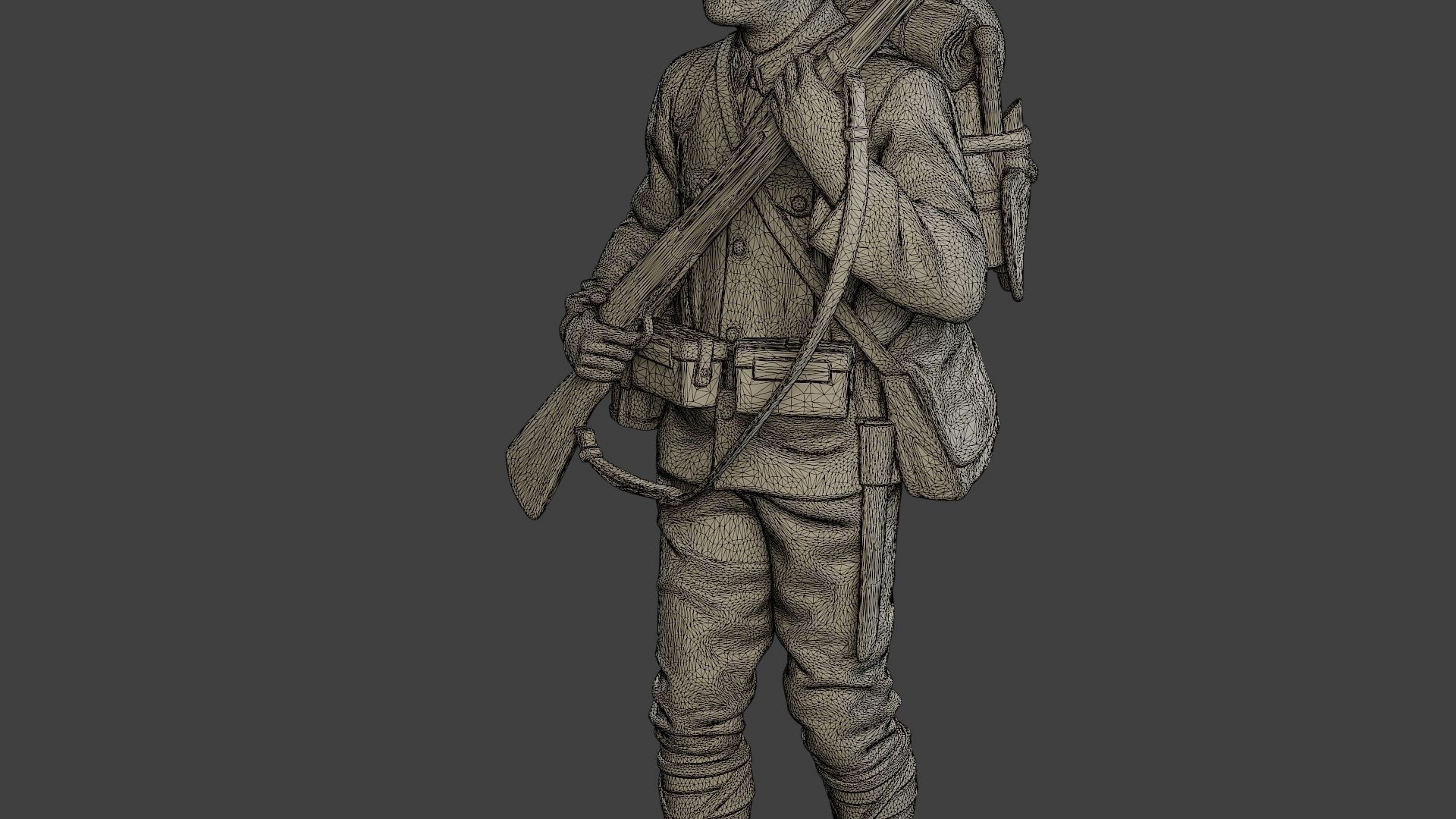 Japanese soldier ww2 Walk5 J1 3D print model_12