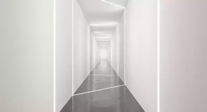 Futuristic Hallway 12 3D model