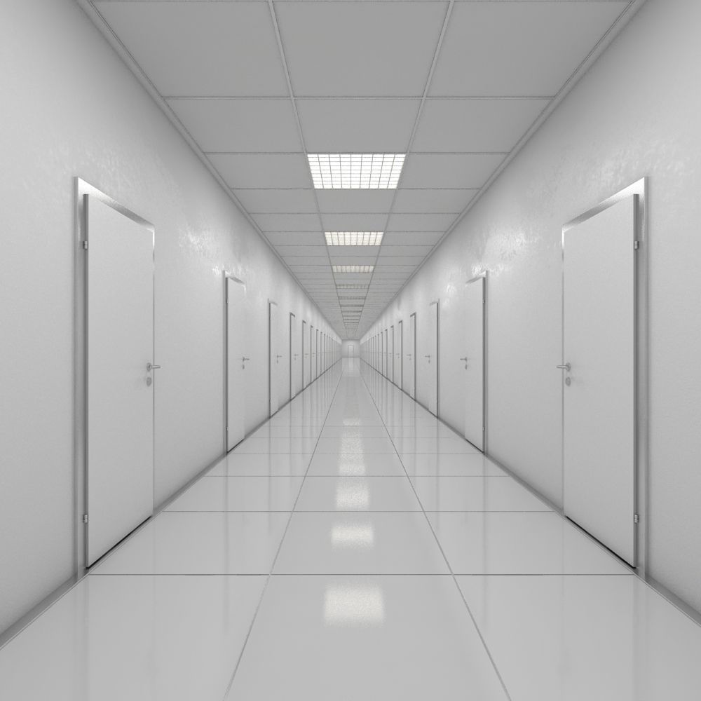Hallway door 3D model_10