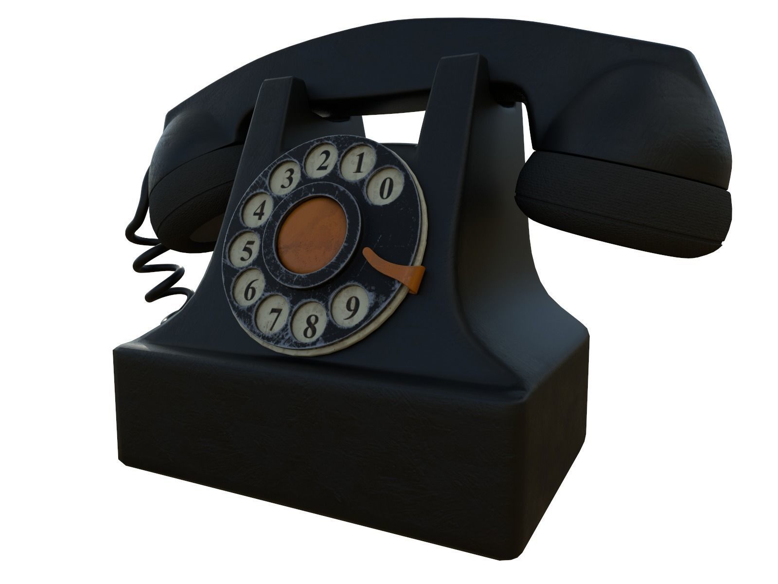 Telephone old fashioned Free 3D model_1