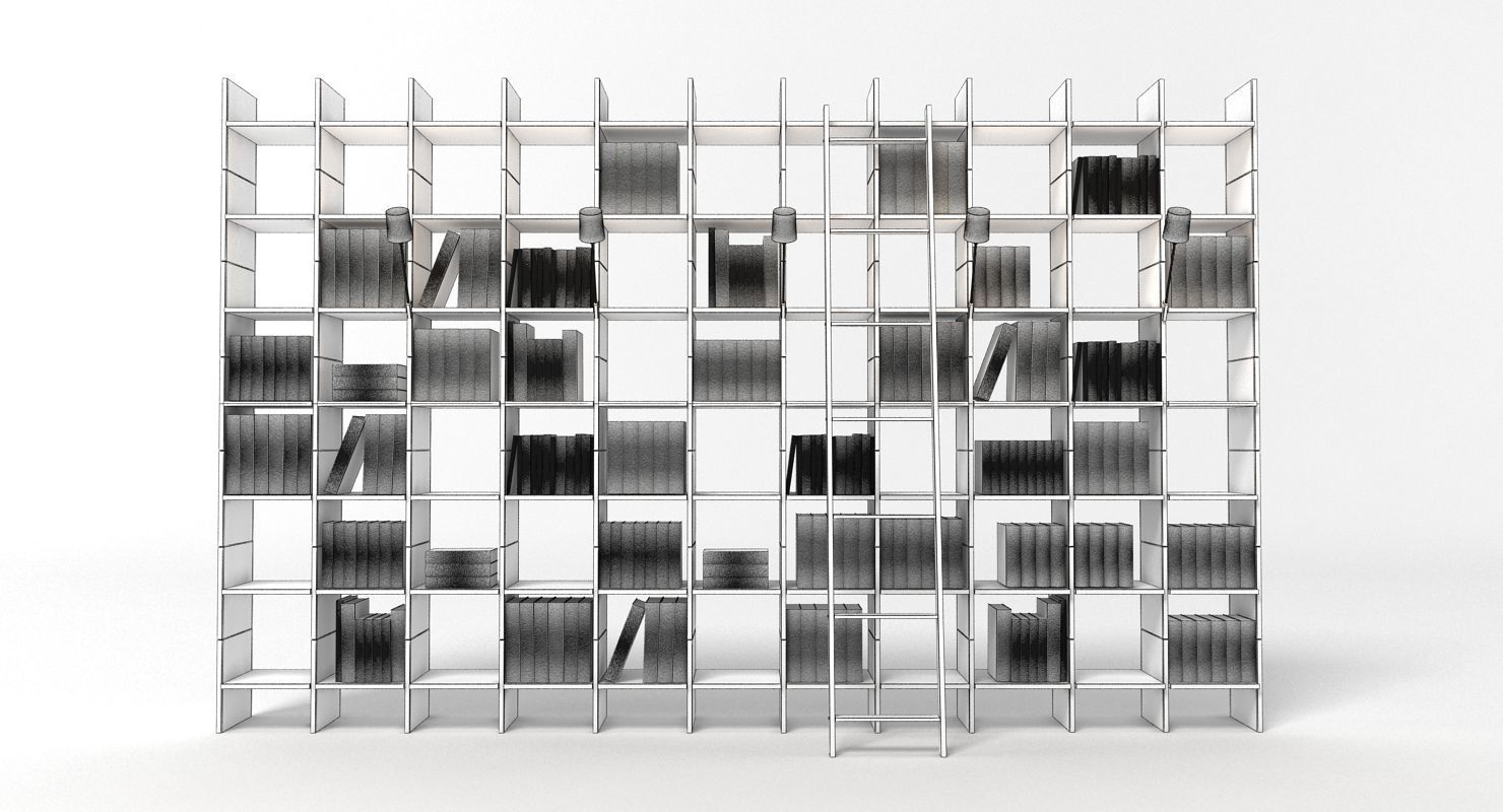 Nils Holger Moormann Book Rack 3D model_9