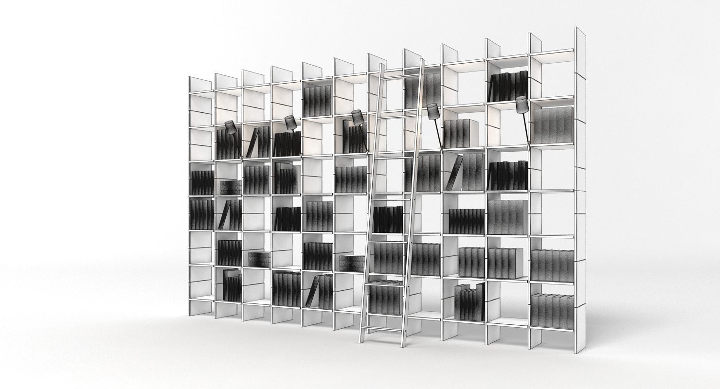 Nils Holger Moormann Book Rack 3D model_11