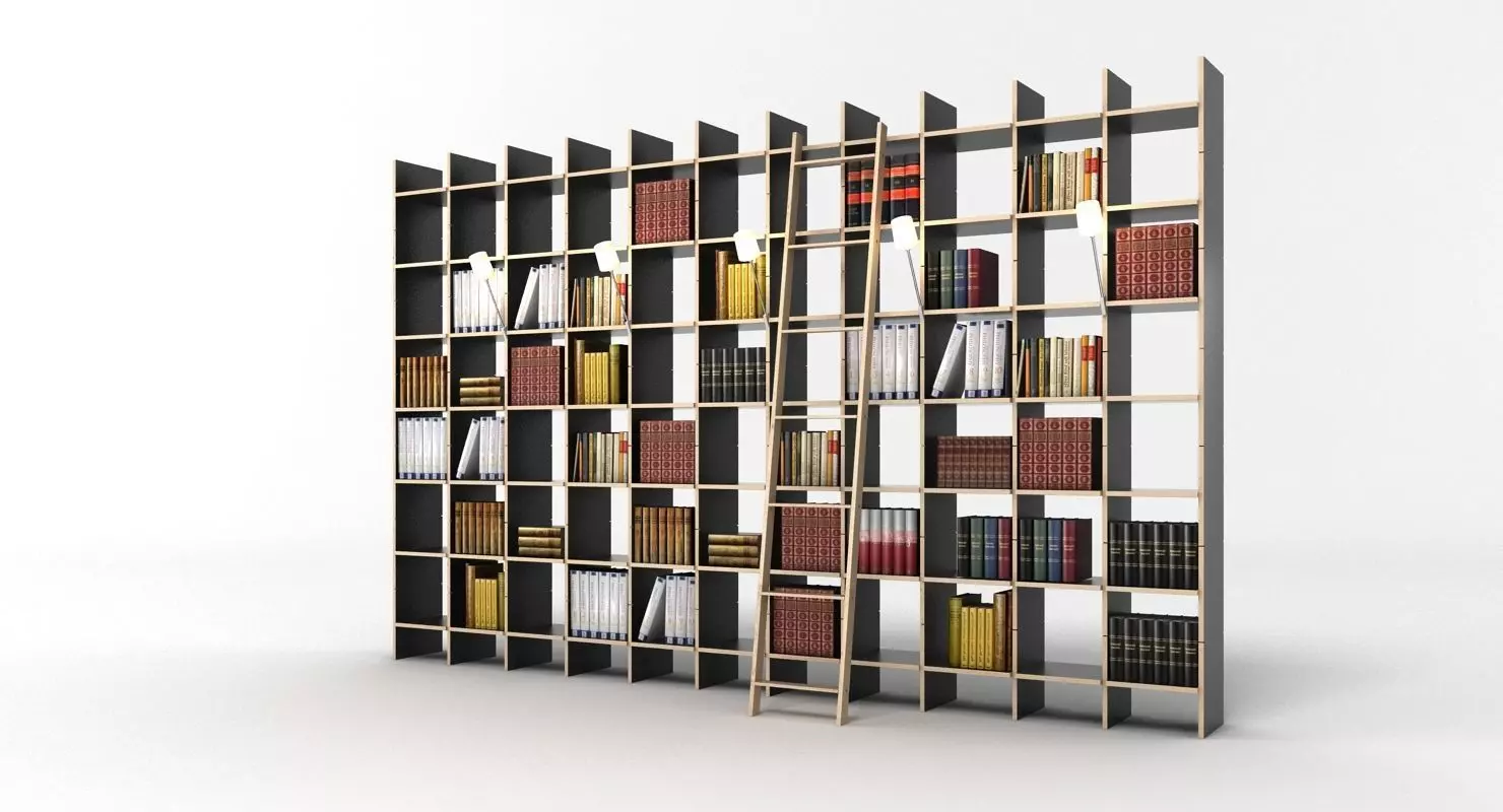 Nils Holger Moormann Book Rack 3D model_0
