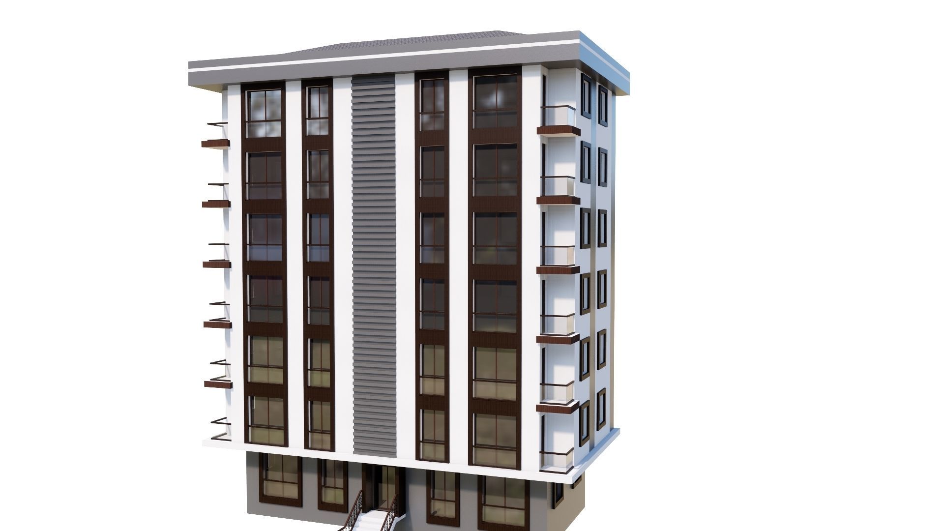 HOUSE 54 Low-poly 3D model_37