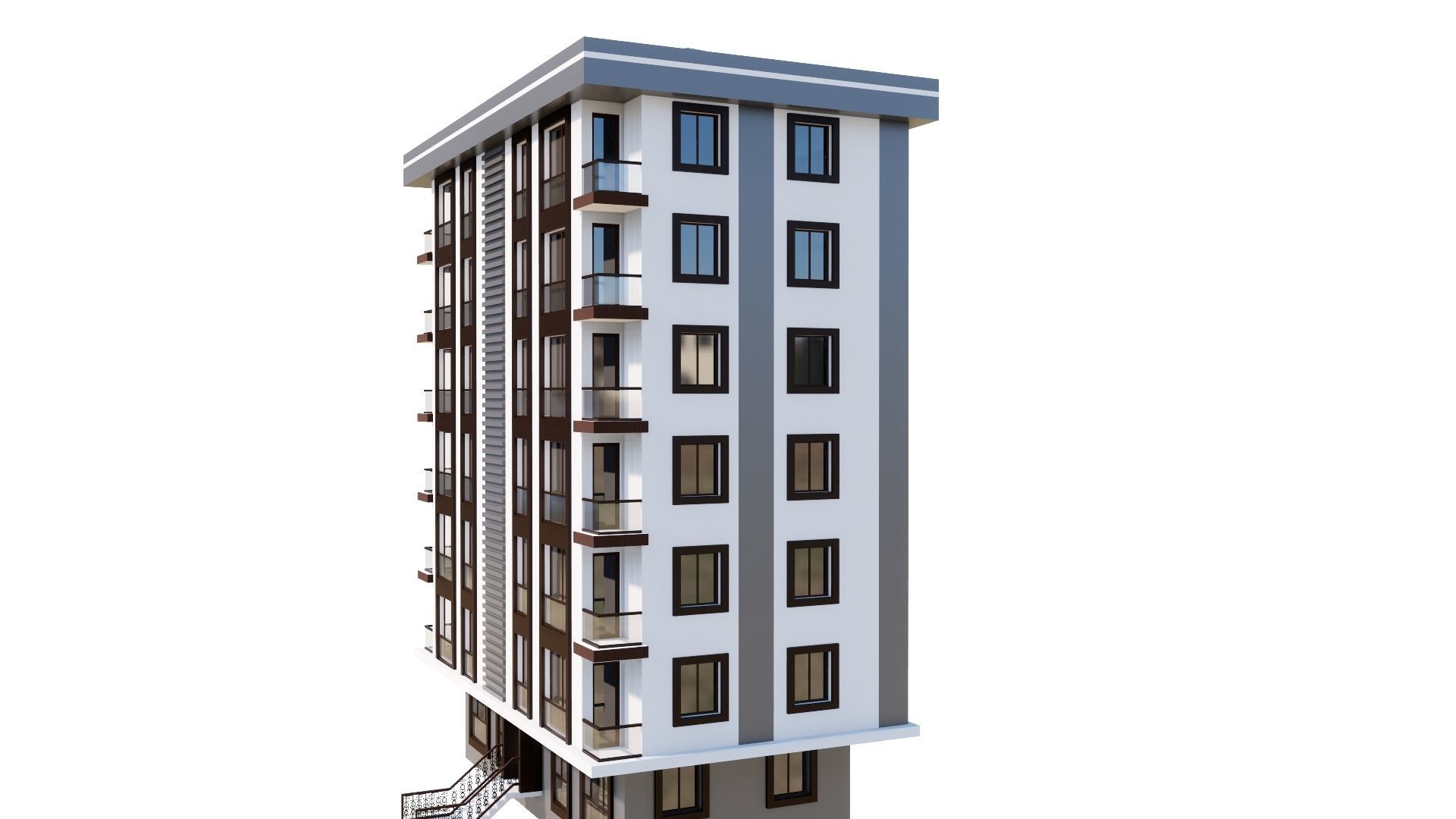 HOUSE 54 Low-poly 3D model_9