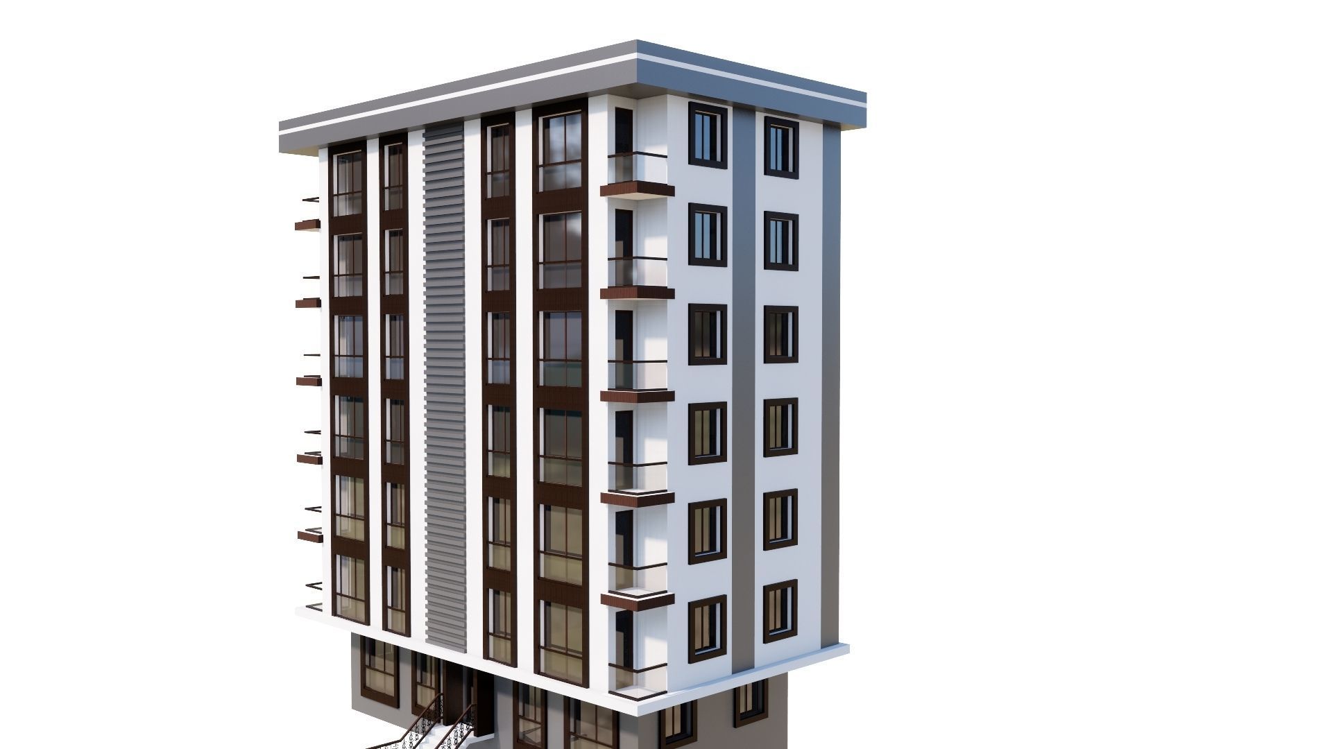 HOUSE 54 Low-poly 3D model_2