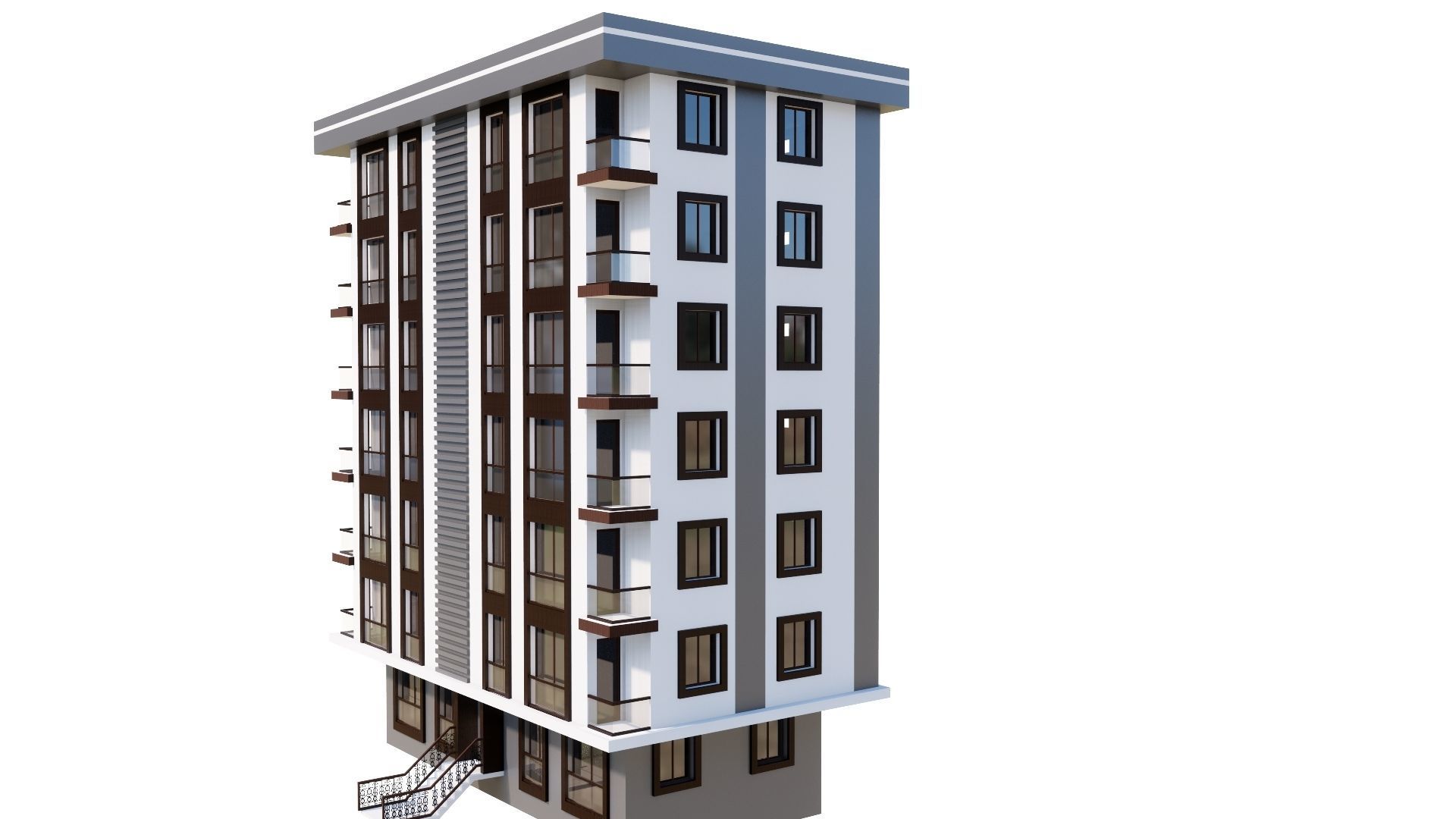 HOUSE 54 Low-poly 3D model_7