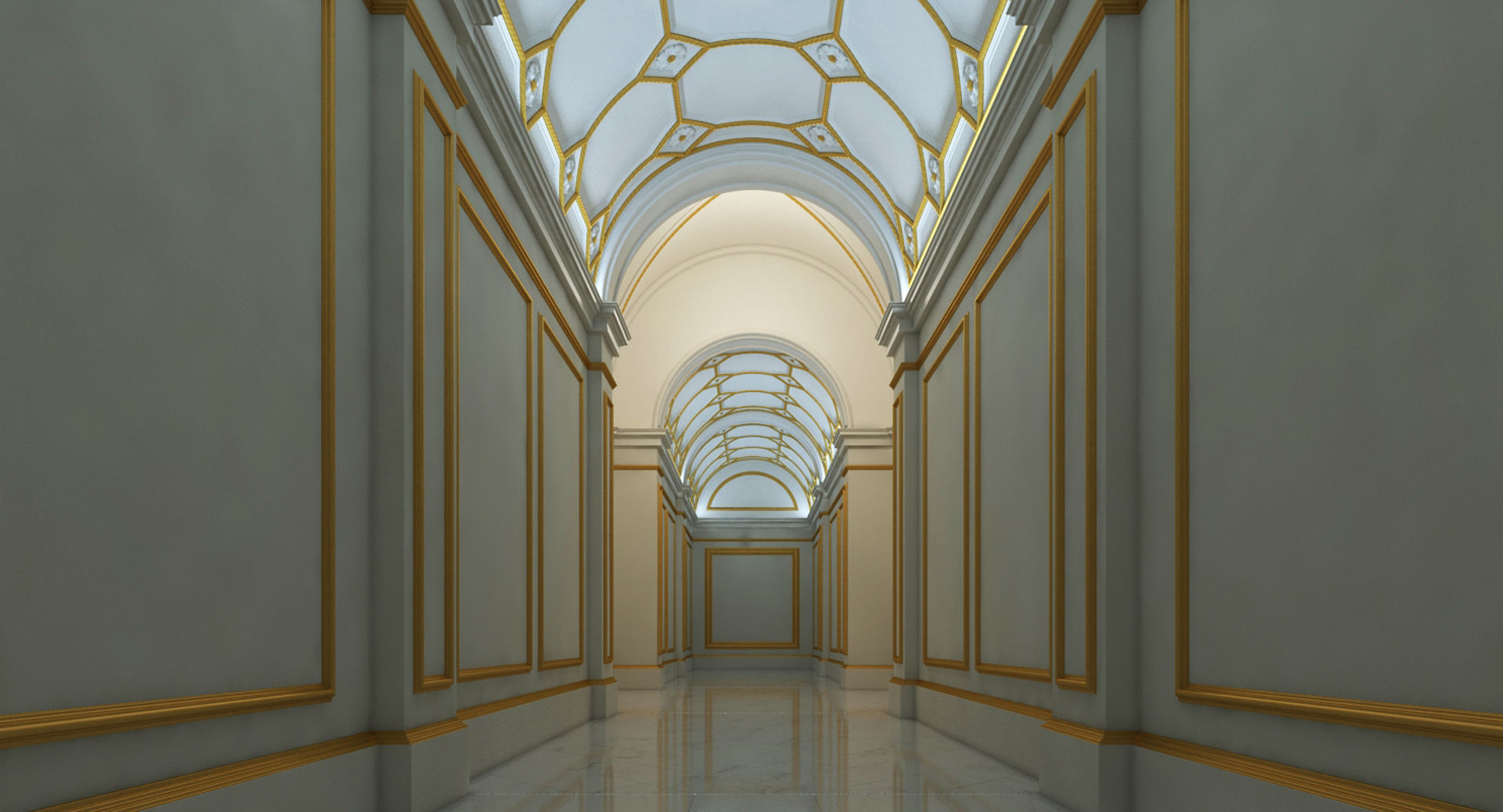 Grand Hallway 4 3D model_1