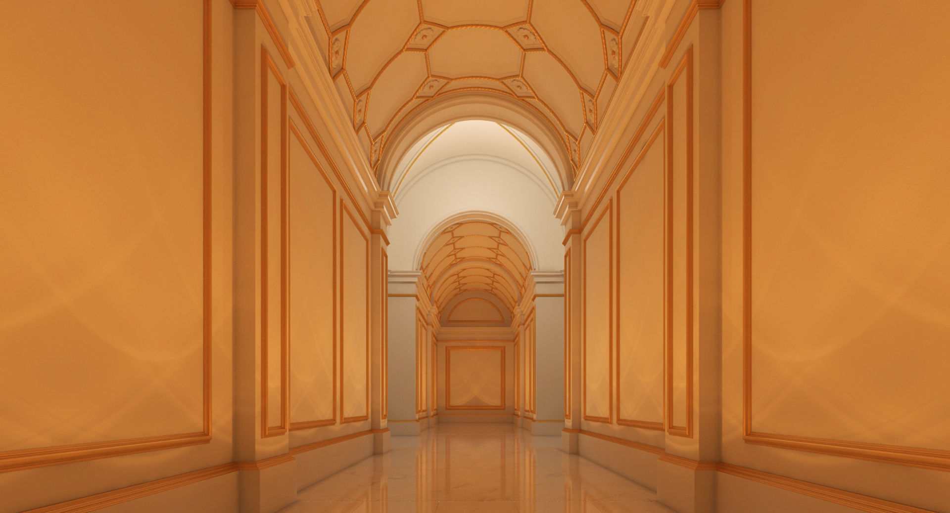 Grand Hallway 4 3D model_3