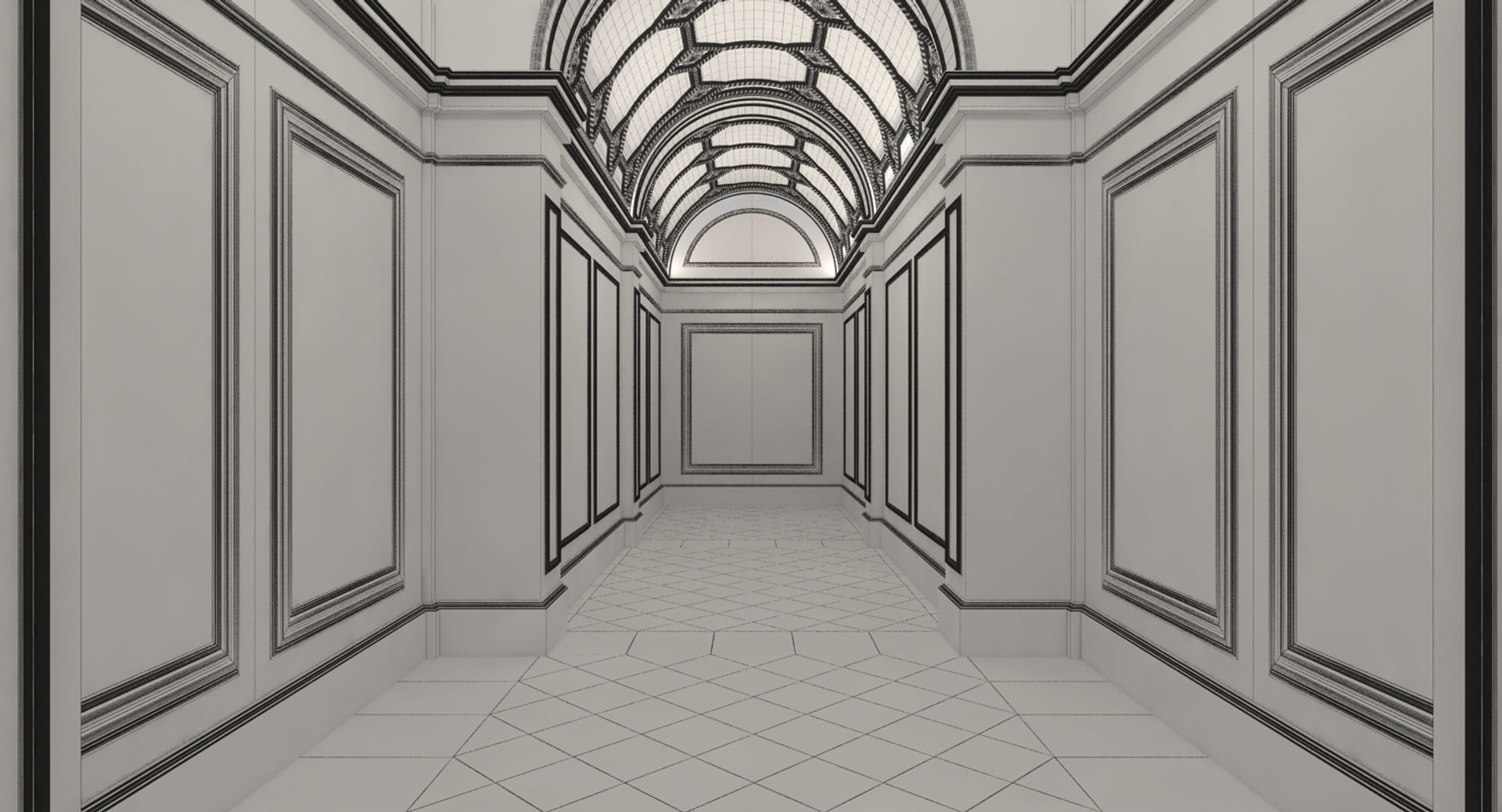 Grand Hallway 4 3D model_16