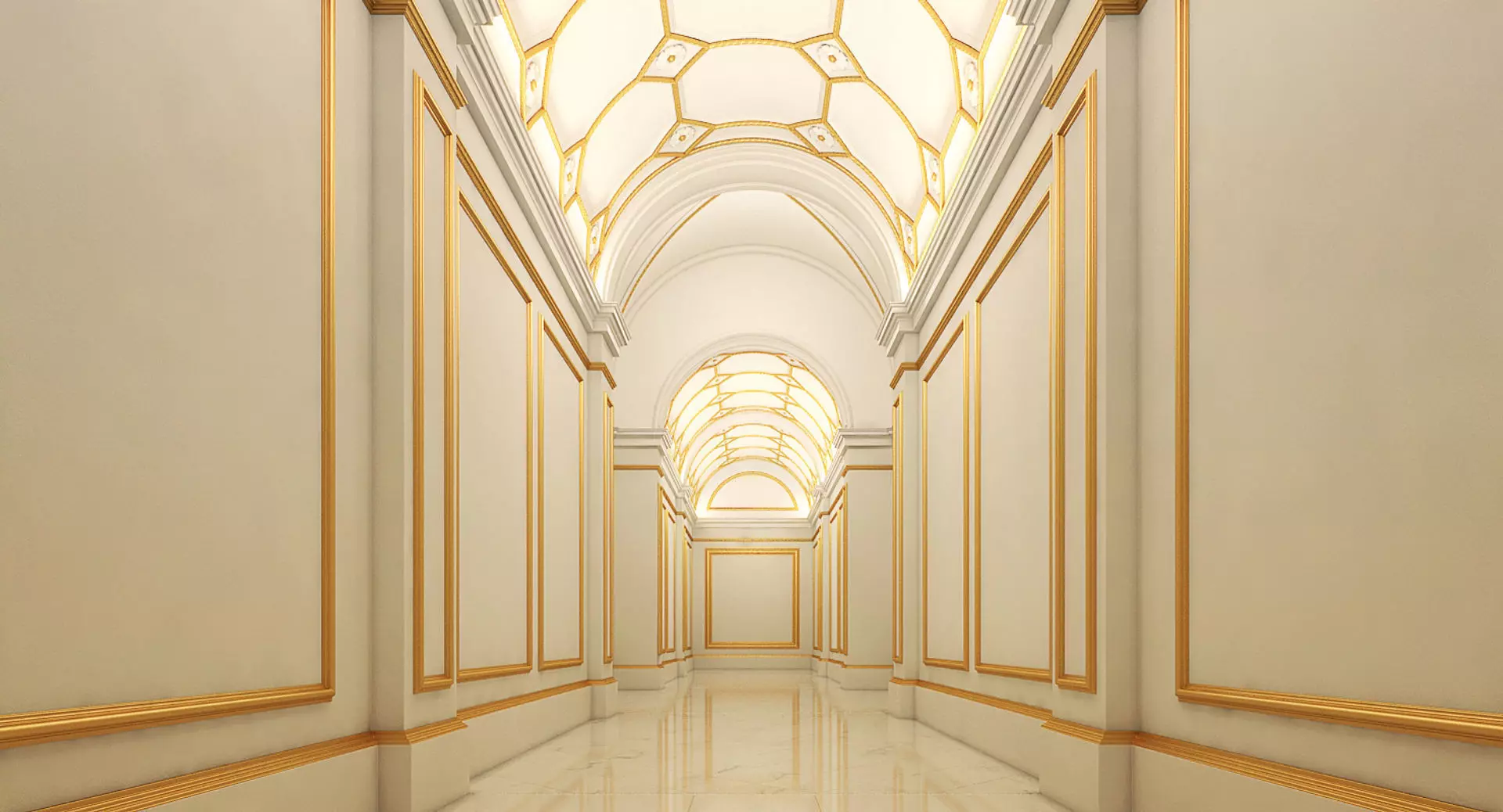 Grand Hallway 4 3D model_0