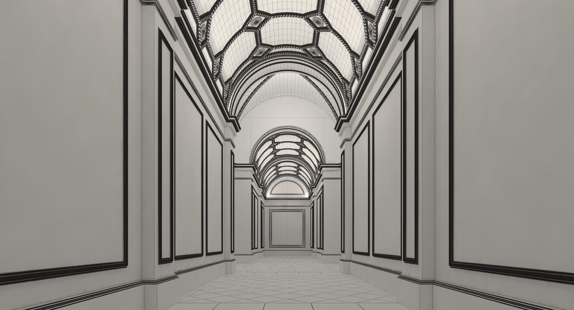 Grand Hallway 4 3D model_14